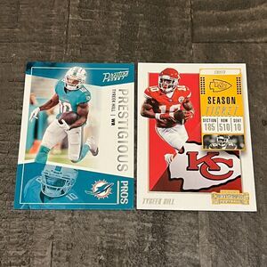 Lot of 4 Cards – Tyreek Hill, Joey/Nick Bosa – Prestigious Pros, Season Ticket